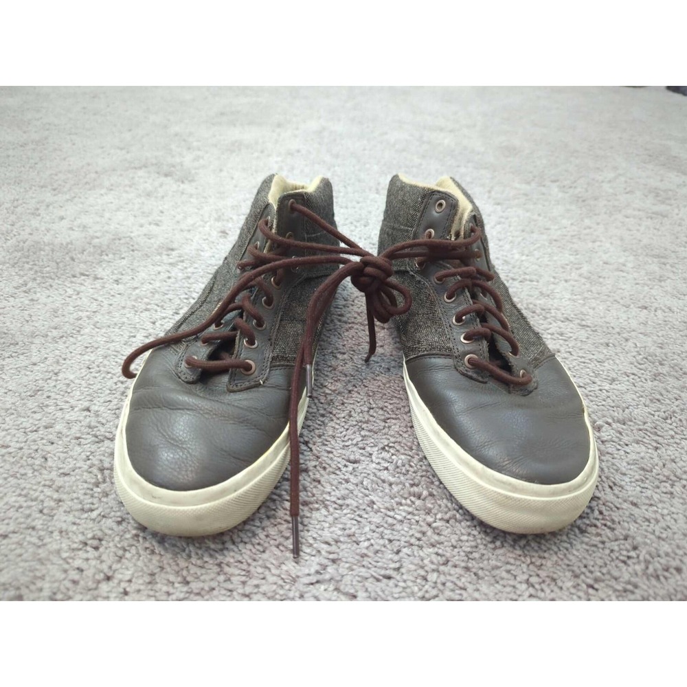 Vans Shoes Mens 11.5 US Brown Lace Up Upper Canvas Leather Toe Cap Skateboarding